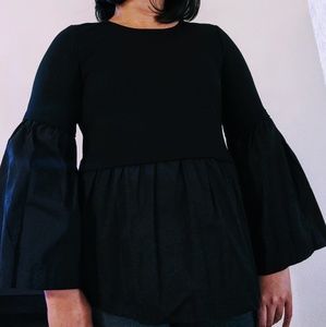 Black bell long sleeve top in great condition